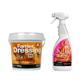 Ápoló kupon (Farrier Dressing pataápoló 900g + Silky sörényfény 750ml)